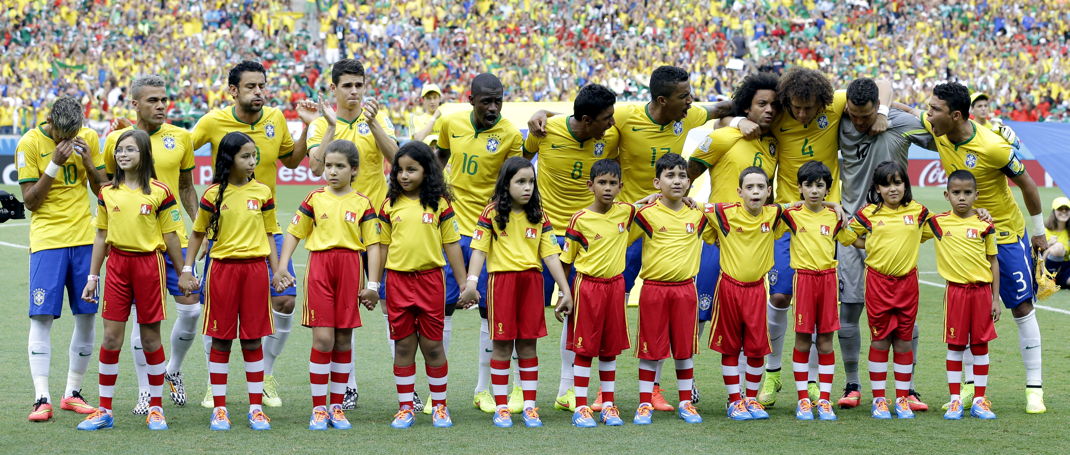 Fans putting on a show during national anthems