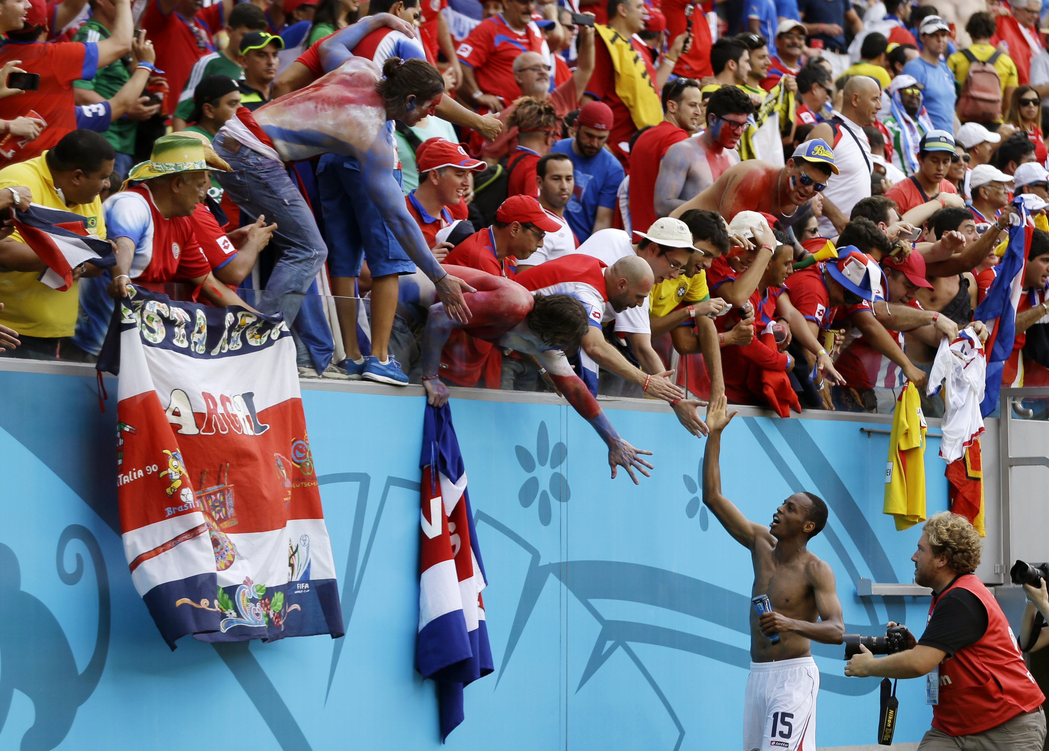 Costa Ricans fill streets to celebrate Cup win