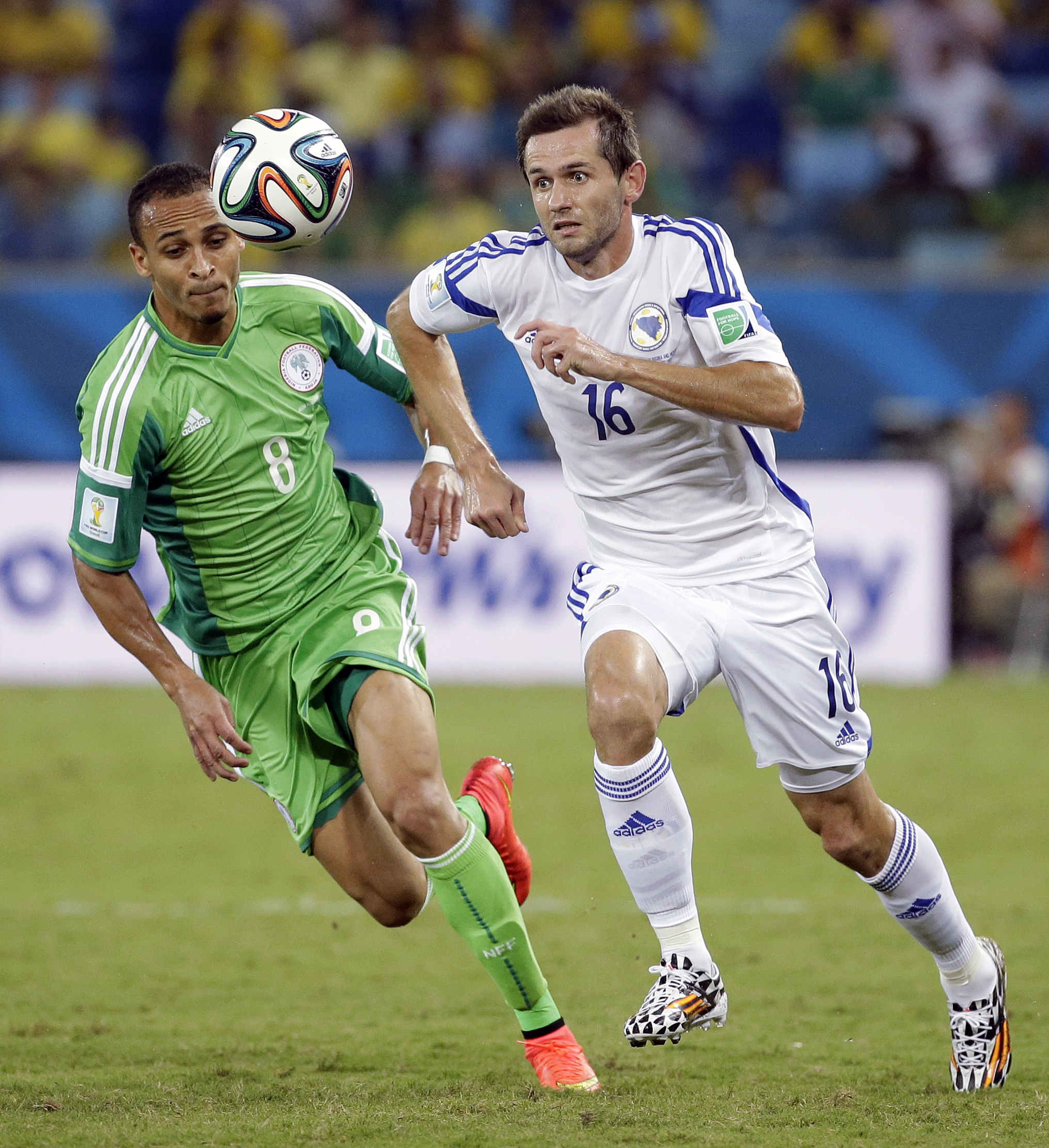Nigeria beats Bosnia-Herzegovina 1-0 at World Cup