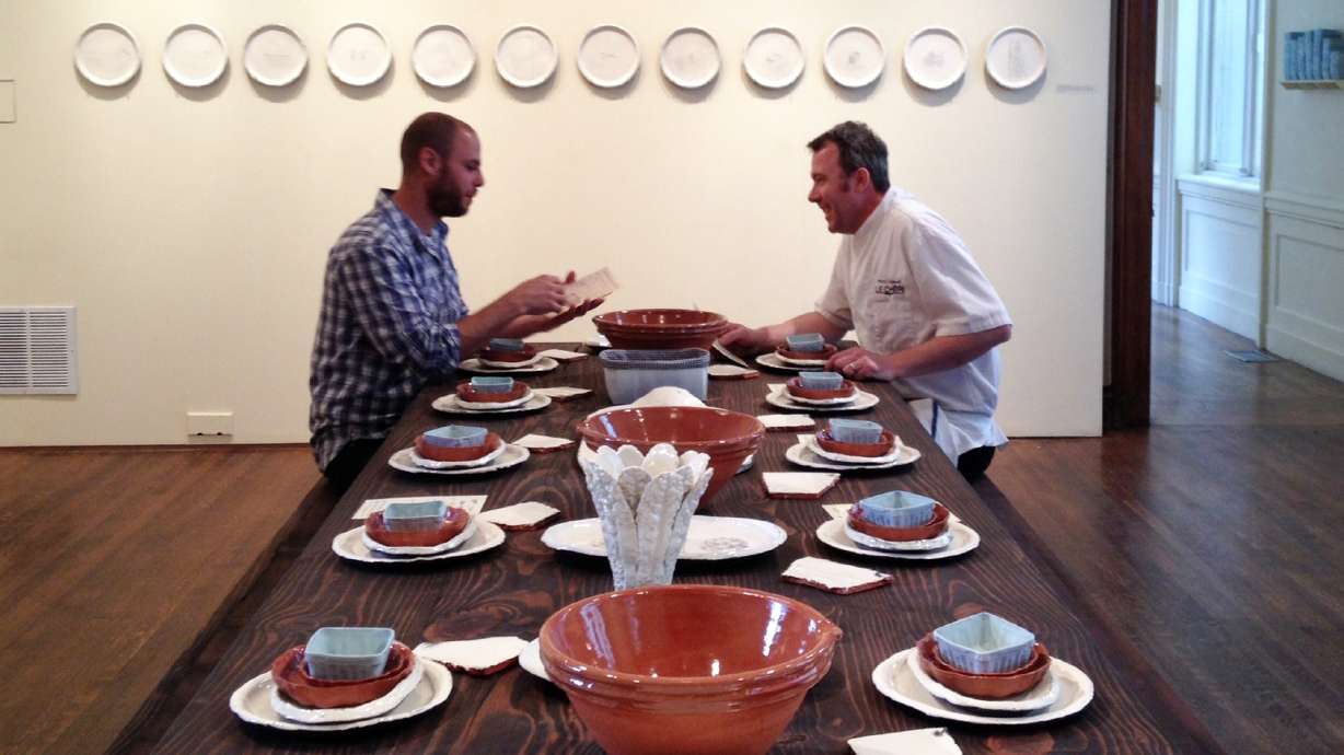 Dinner at the museum: Real meal on fine ceramics