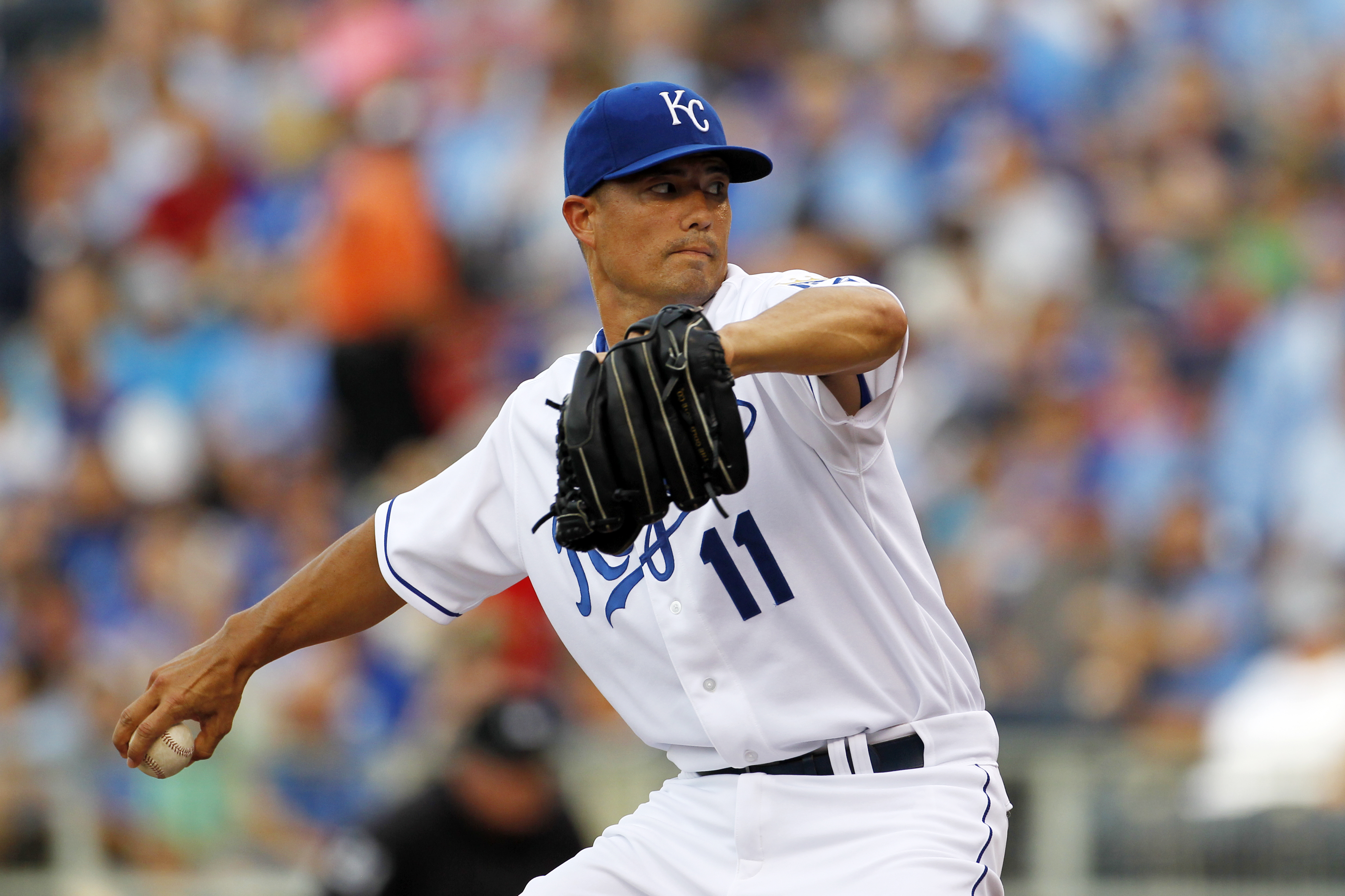 Greinke battered in Dodgers' 5-3 loss to Royals