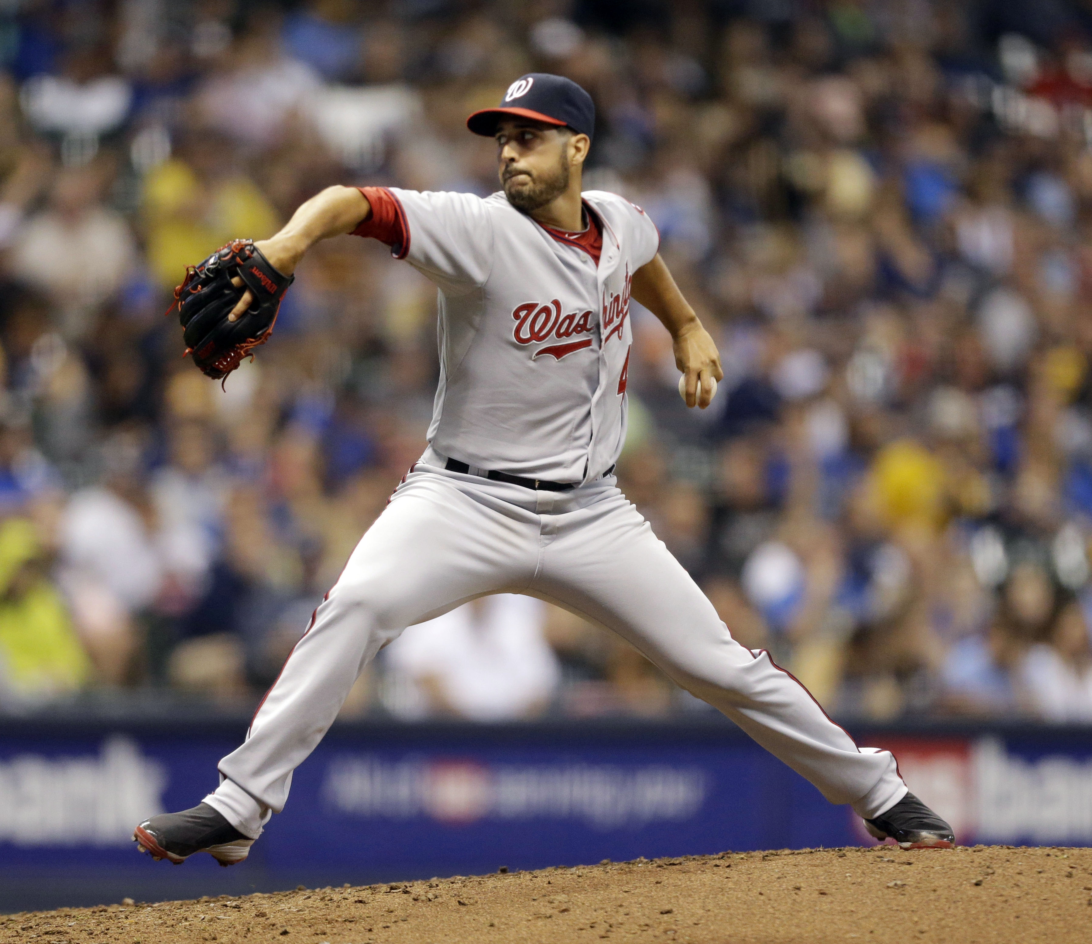 Gomez's streaks end, Brewers fall 3-0 to Nationals