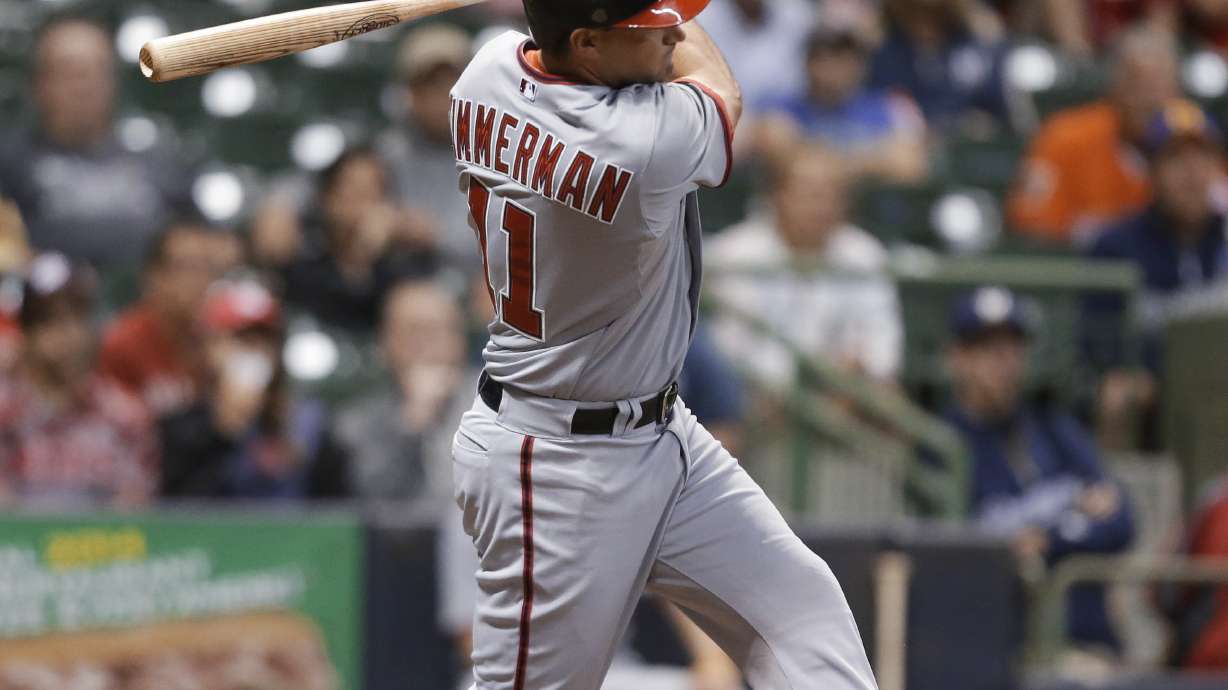 Zimmerman's homer lifts Nats over Brewers in 16