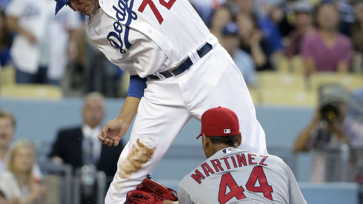 Dodgers lose 3-1 to Cards, ending 3-game streak