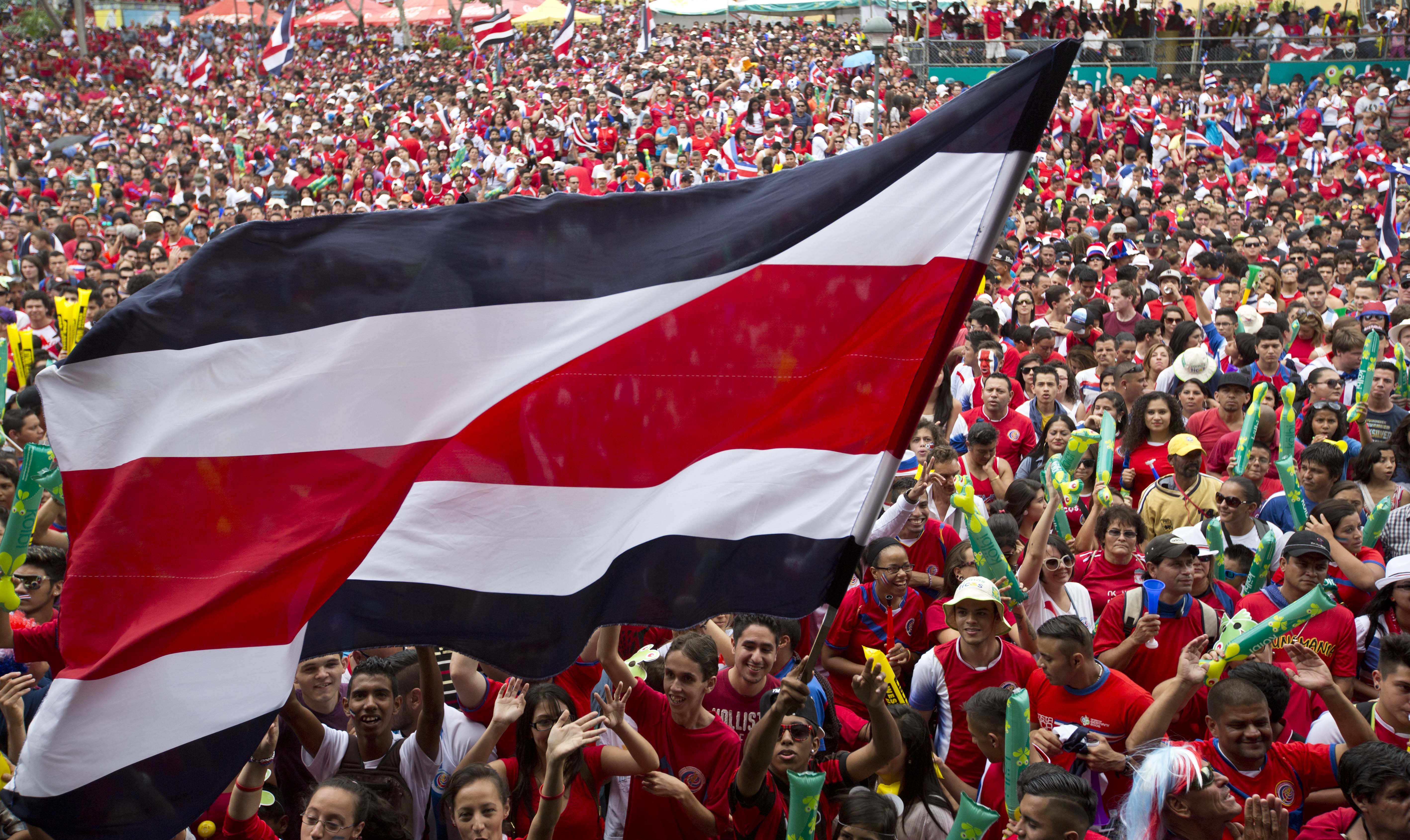 Costa Rica celebrates World Cup win over Greece