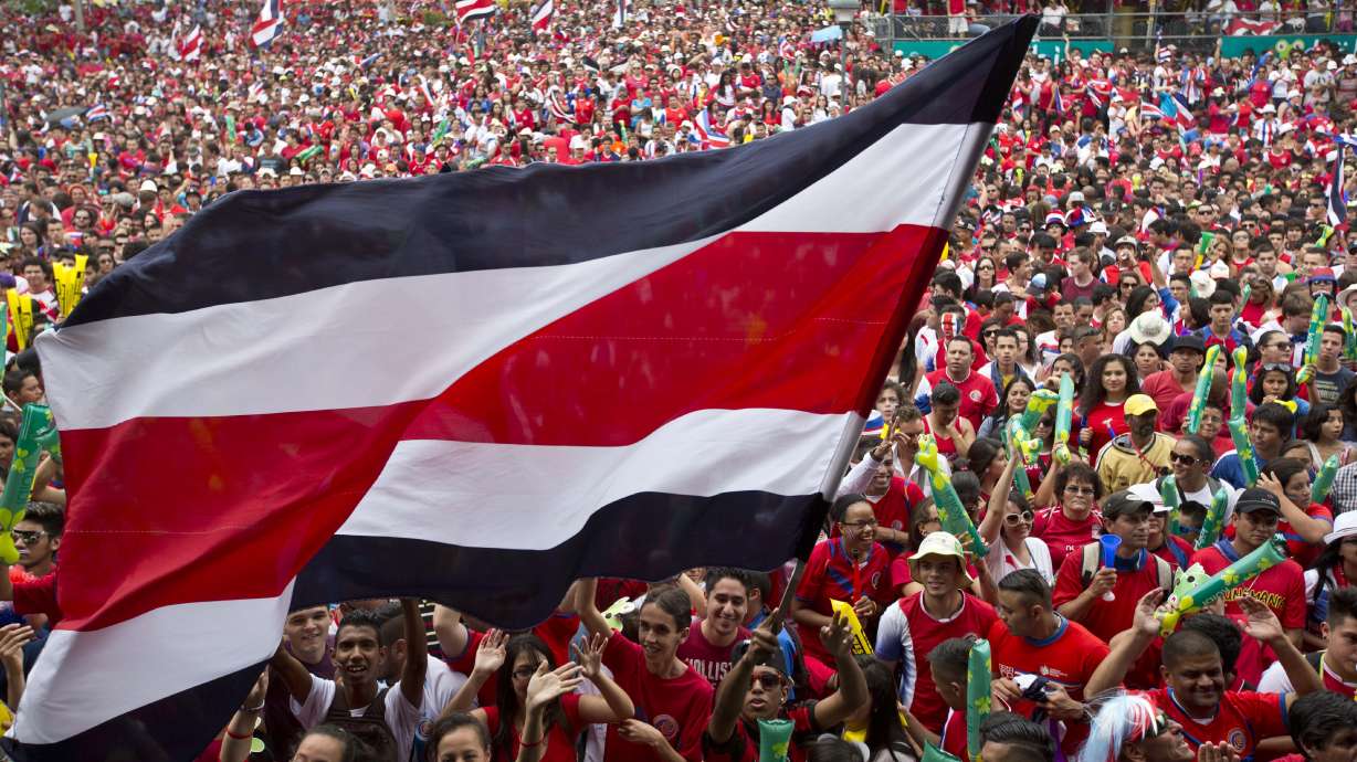 Costa Rica celebrates World Cup win over Greece