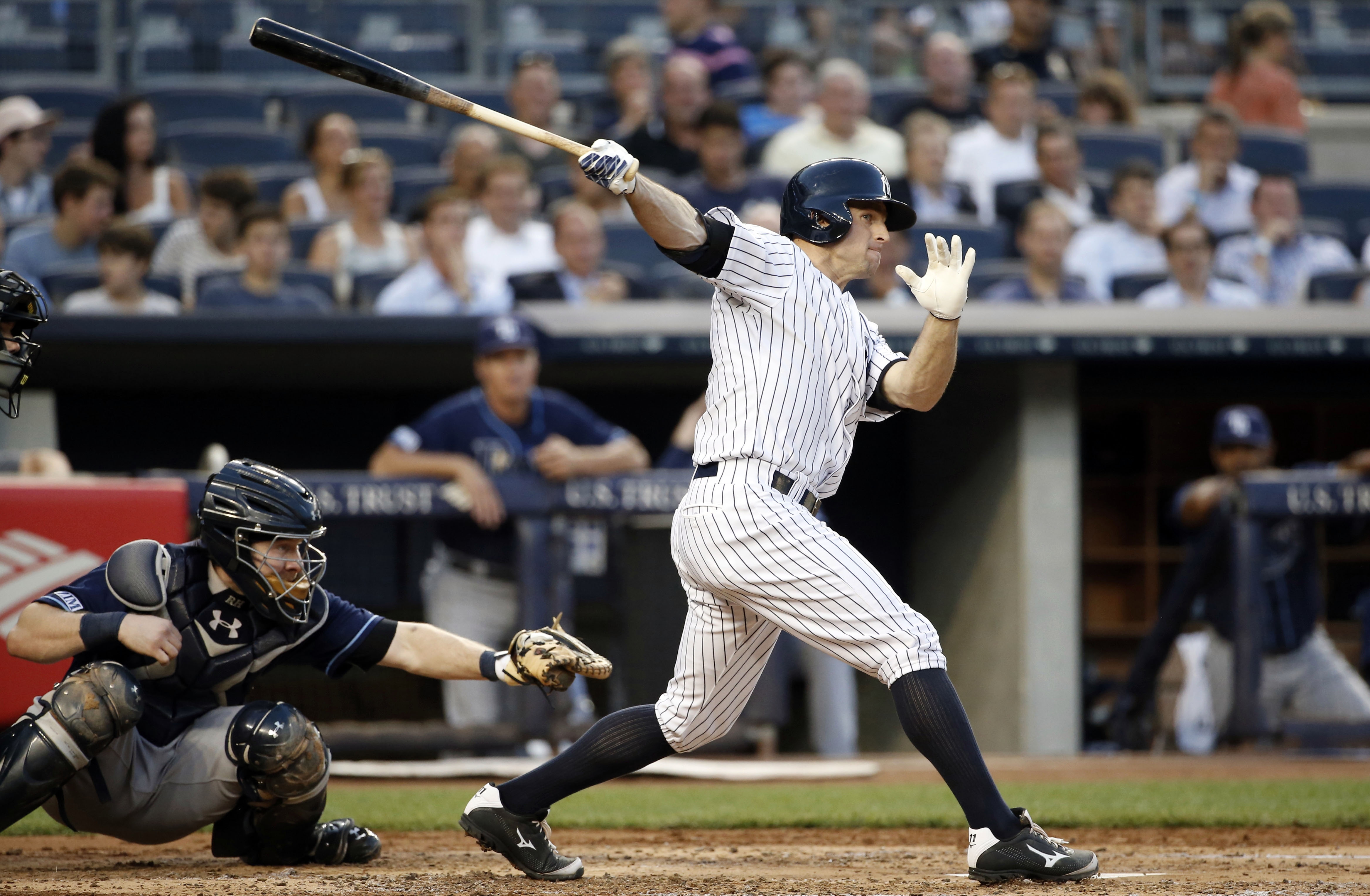 Yanks get tying HR in 9th, lose to Rays 4-3 in 12