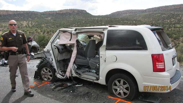 A crash on U.S. 191, near mile marker 81, left six dead and one in critical condition on Sunday, July 6, 2014. (Photo: Utah Highway Patrol)