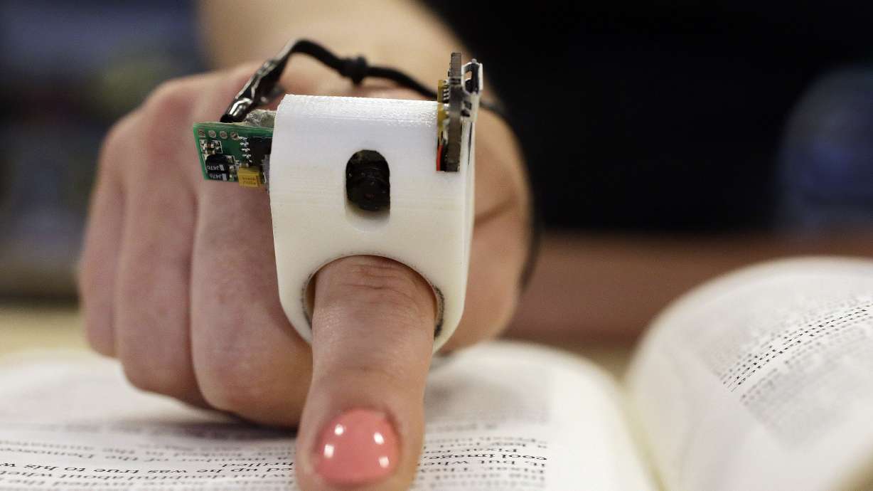 MIT finger device reads to the blind in real time