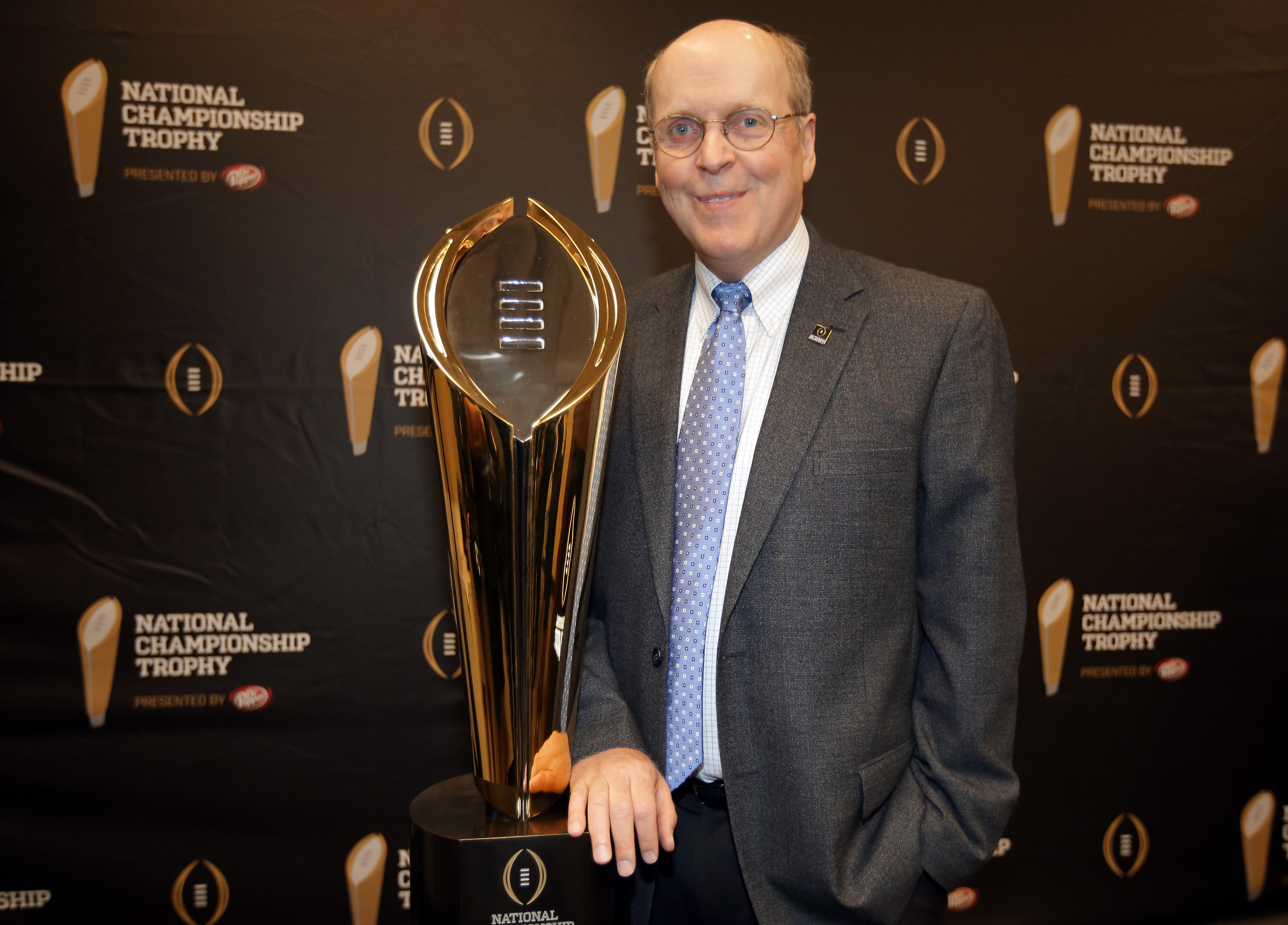 College Football Playoff's trophy is golden