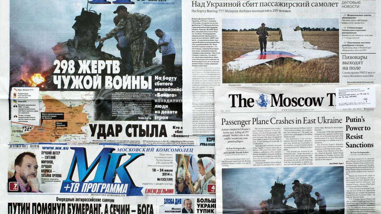 Russians fed conspiracy theories on Ukraine crash