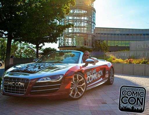 Salt Lake Comic Con vehicle driven around San Diego Comic-Con's Comic Con 2014 event. SDCC sent Salt Lake Comic Con a "cease and desist" letter claiming Salt Lake Comic Con cannot use "Comic Con."