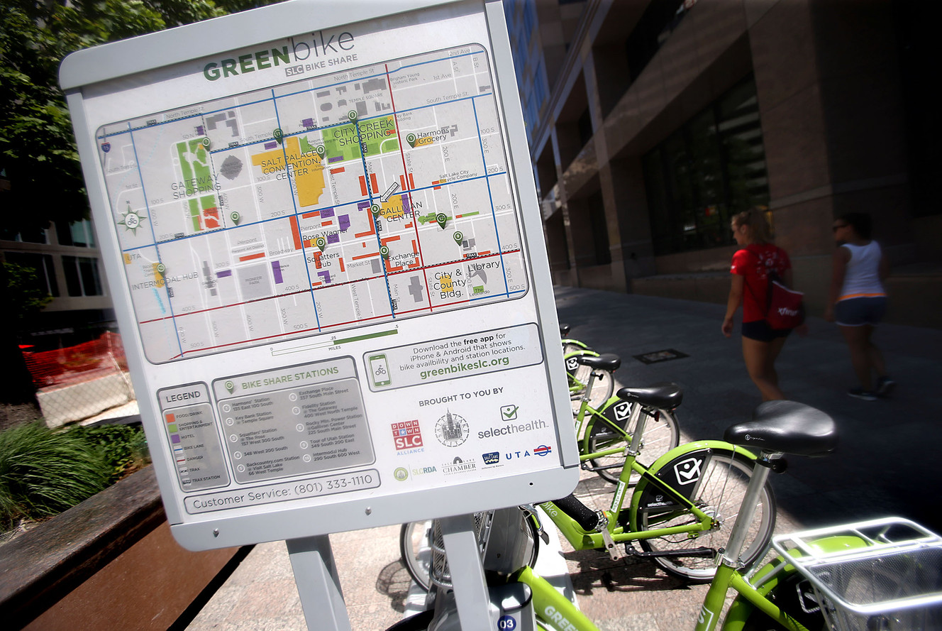 GREENbike, Salt Lake City's bike share program program, has grown by 100 percent to 20 downtown stations with 160 active bikes in less than 16 months since launching last April. In addition to the eight new stations installed in July, six existing stations are being expanded to accommodate demand.