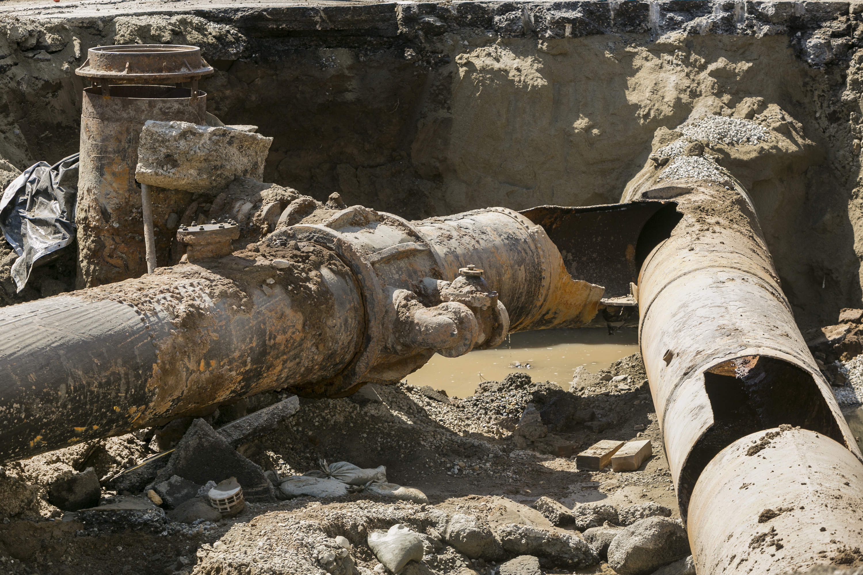 Repair of burst pipe close to completion near UCLA