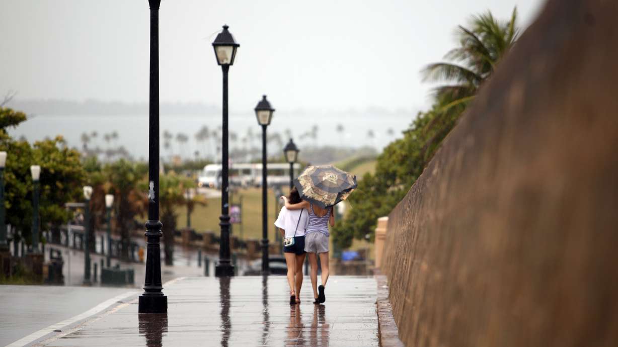 Bertha drifting away from Turks & Caicos, Bahamas