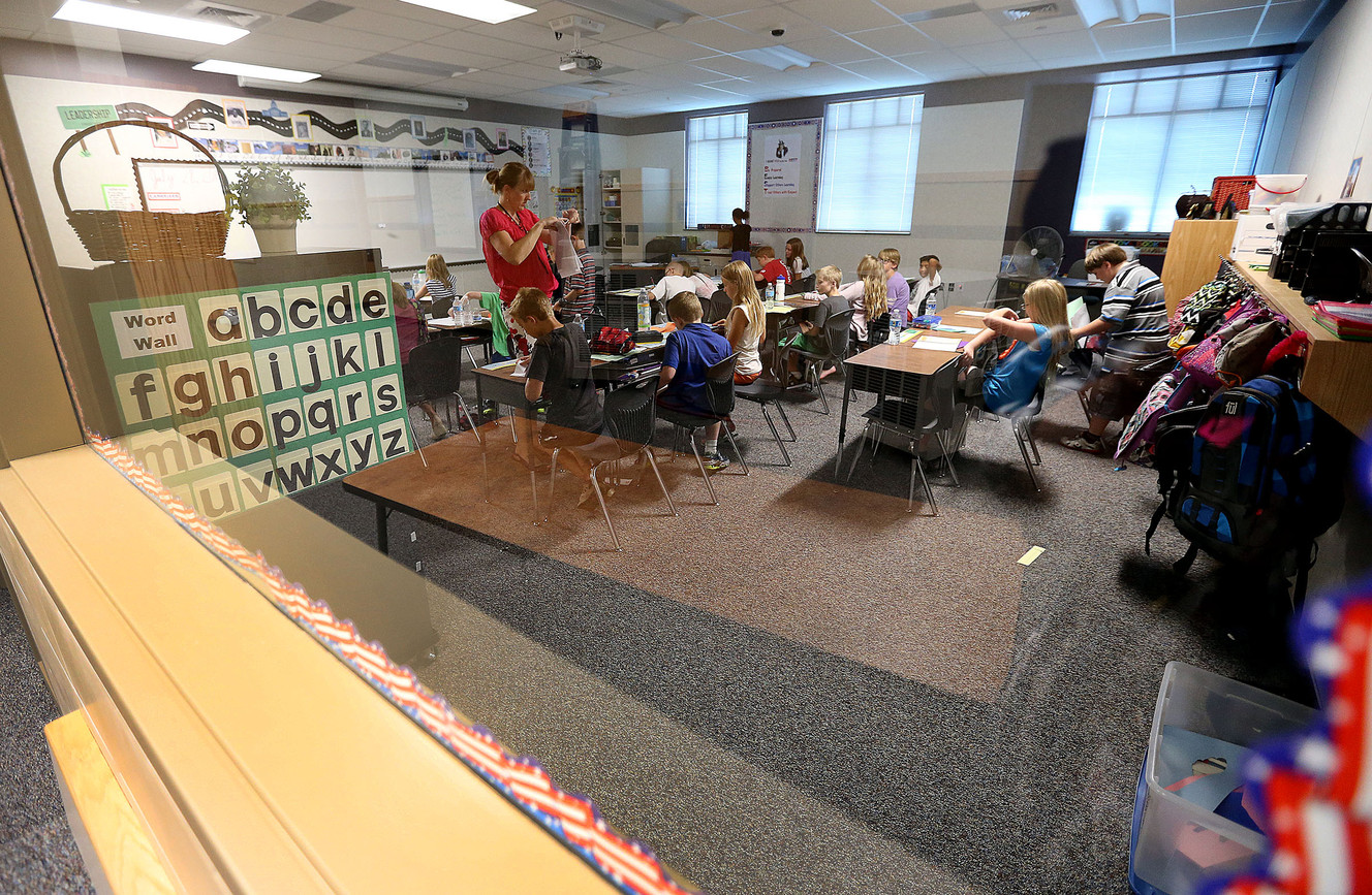 Jordan School District opens Blackridge Elementary, its newest elementary school Monday, July 28, 2014, in Herriman.