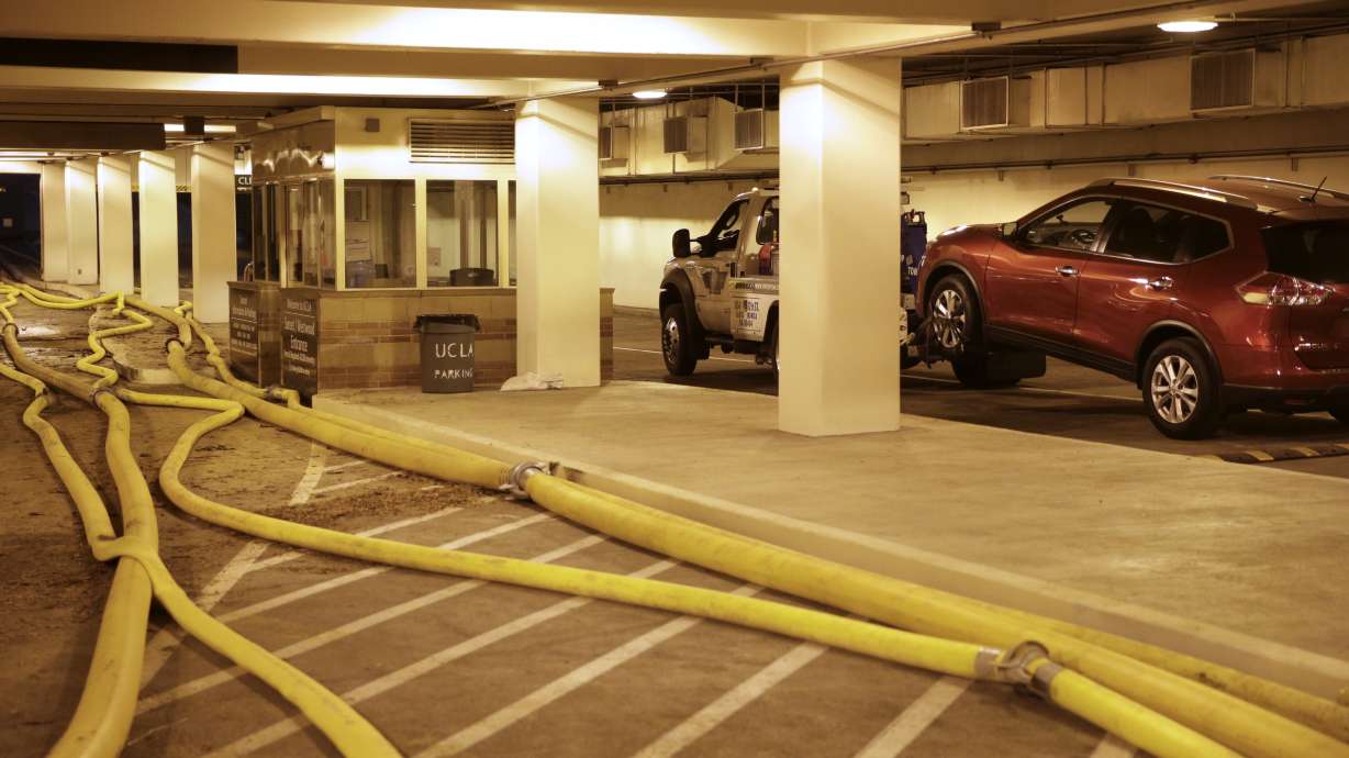 Sunset Boulevard reopens after flooding near UCLA