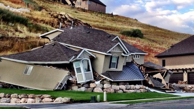 Casa de North Salt Lake destruida por alud de lodo