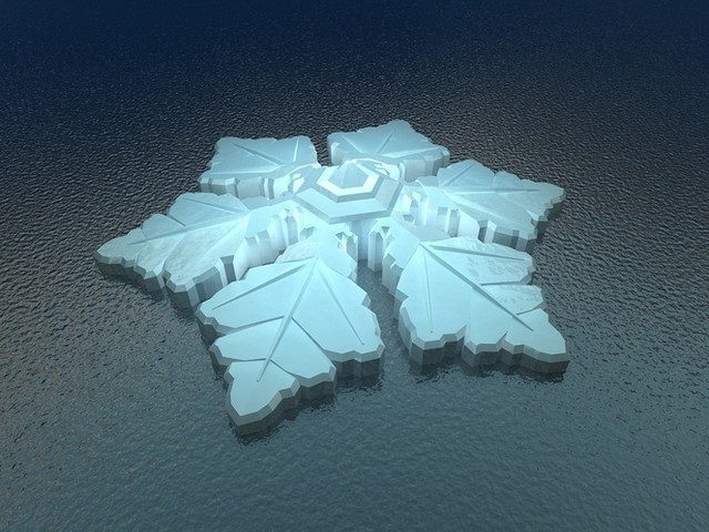 Floating snowflake could be the world's coolest hotel