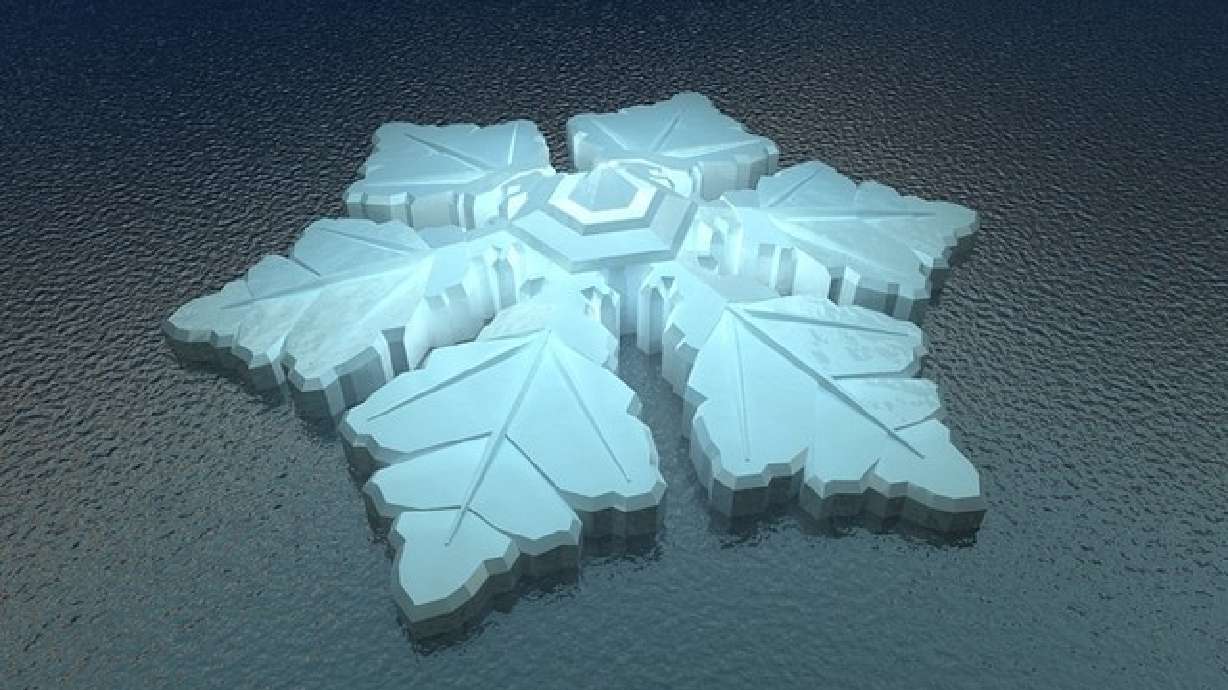 Floating snowflake could be the world's coolest hotel