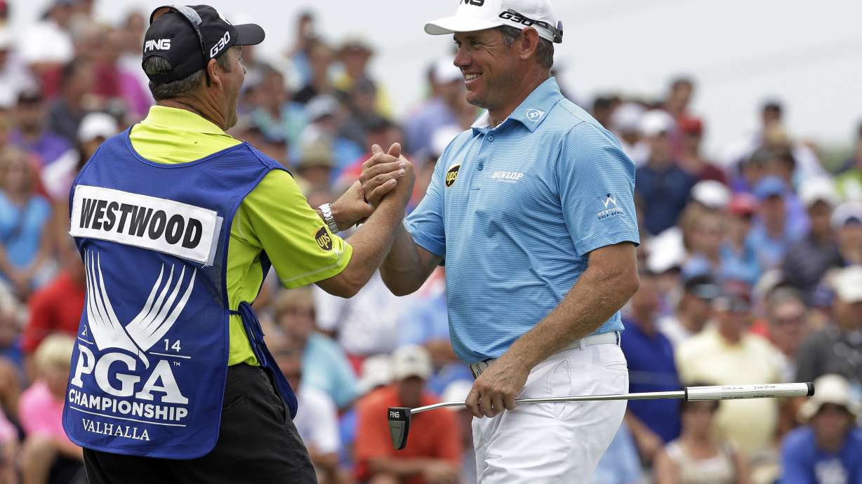 Westwood, still chasing a major, shares PGA lead