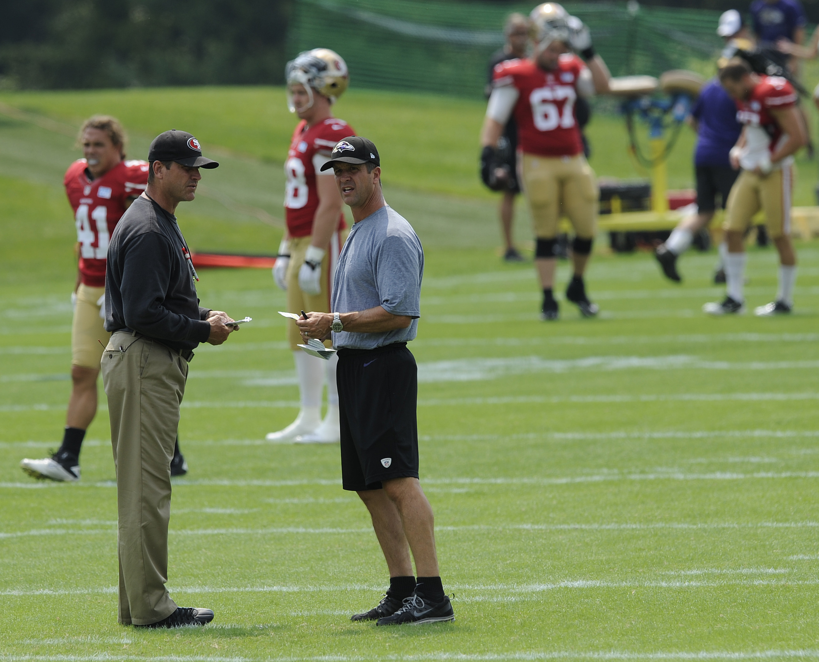 49ers, Ravens play it safe in joint practice