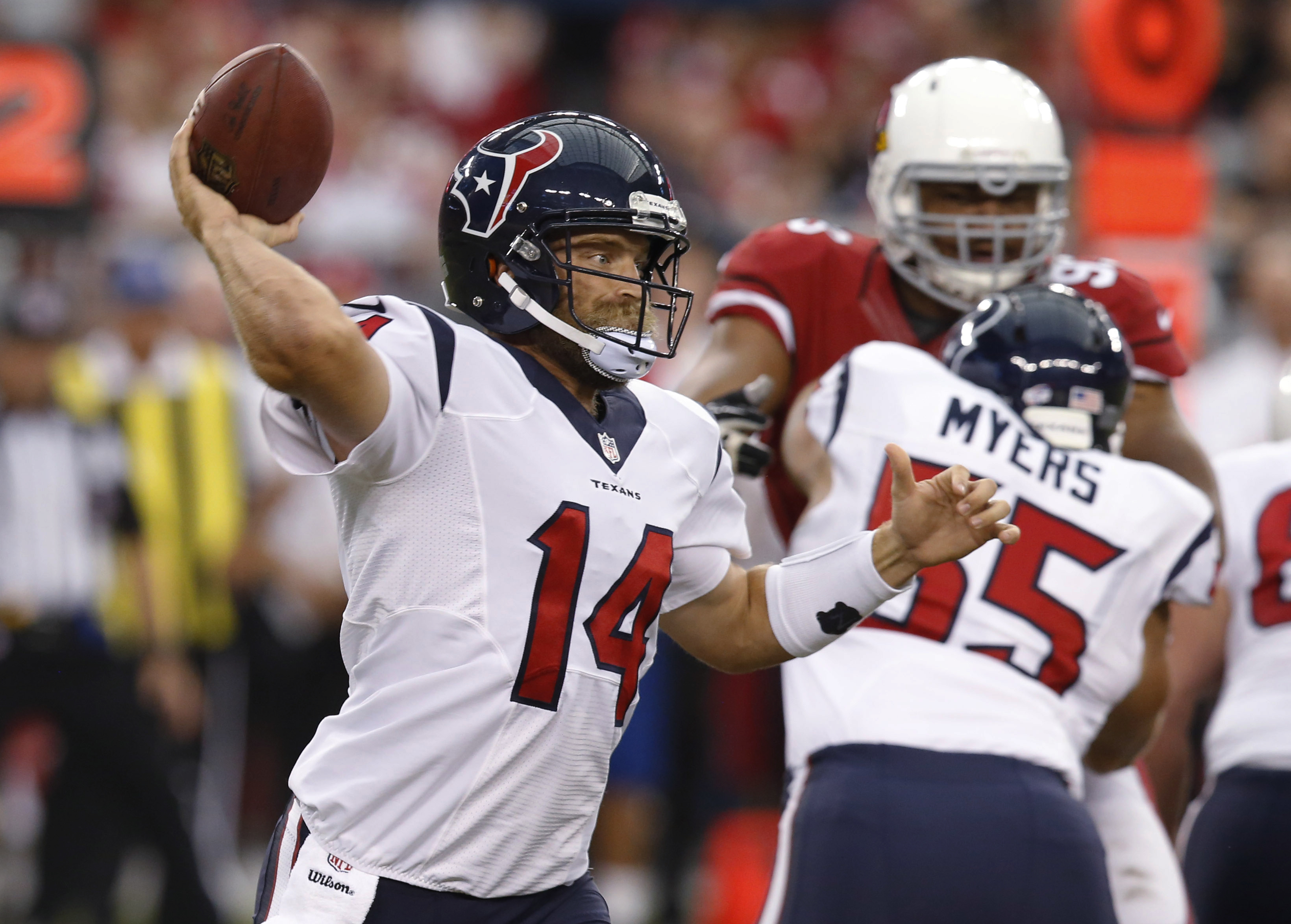 Palmer's short stint perfect, Arizona beats Texans