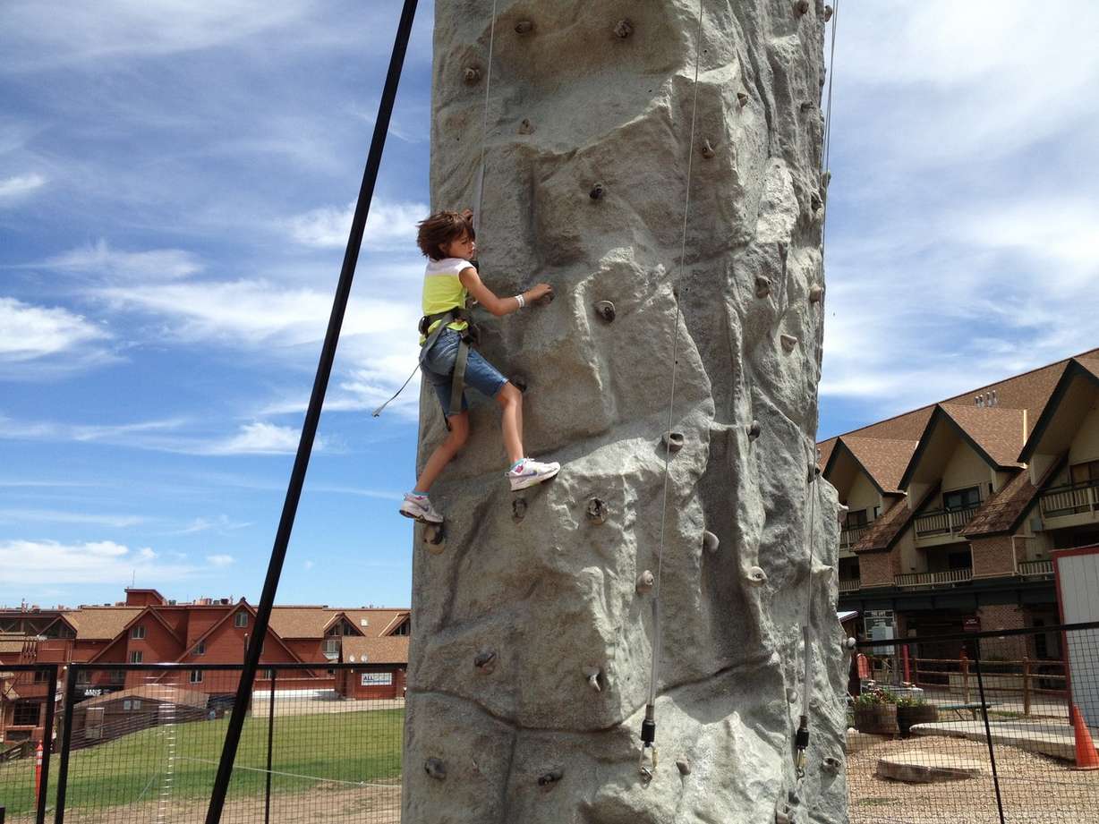 Try the climbing walls at Park City Mountain Resort and Snowbird Resort. (Photo: Allison Laypath)