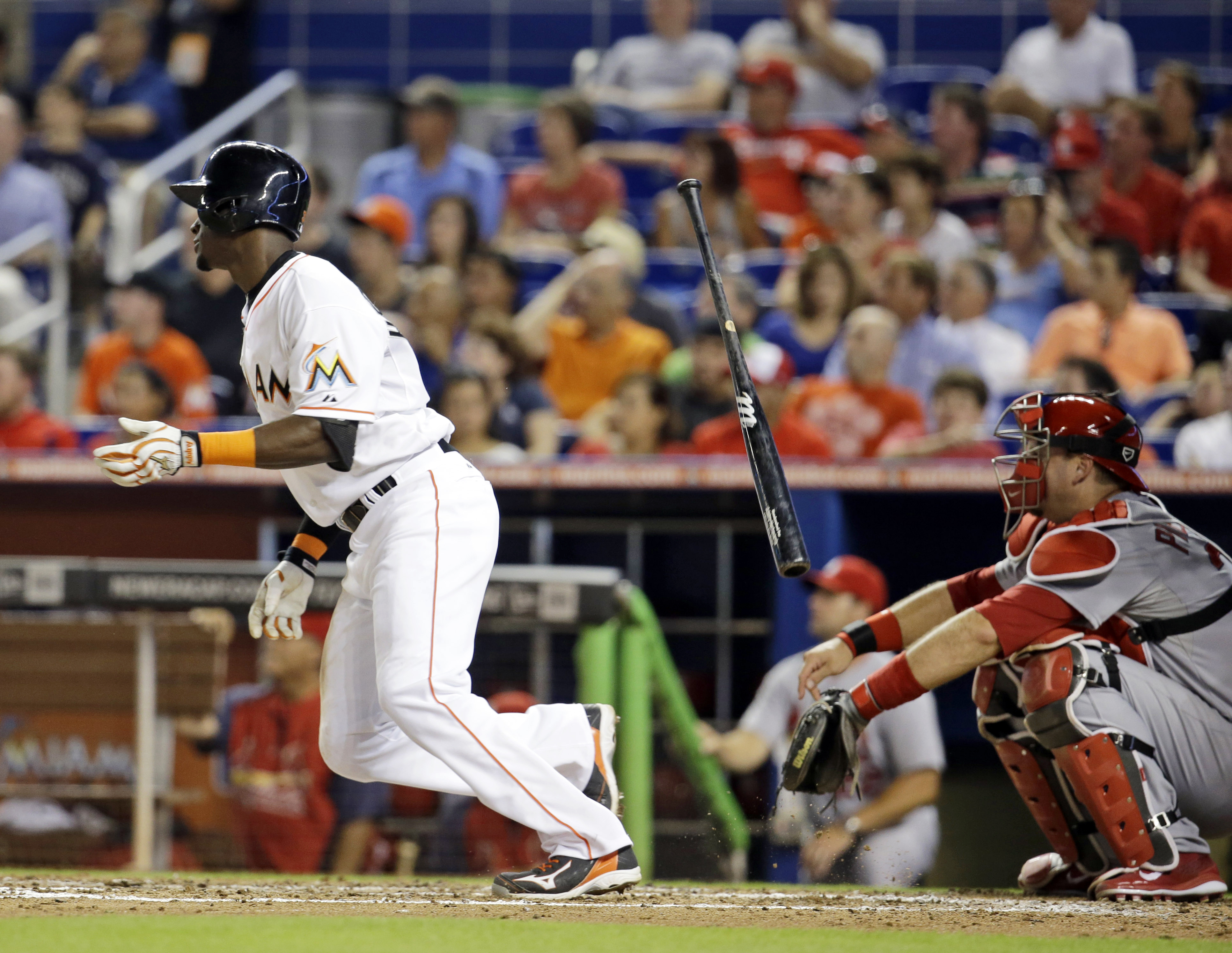 Stanton powers Marlins past Cardinals in 6-5 win