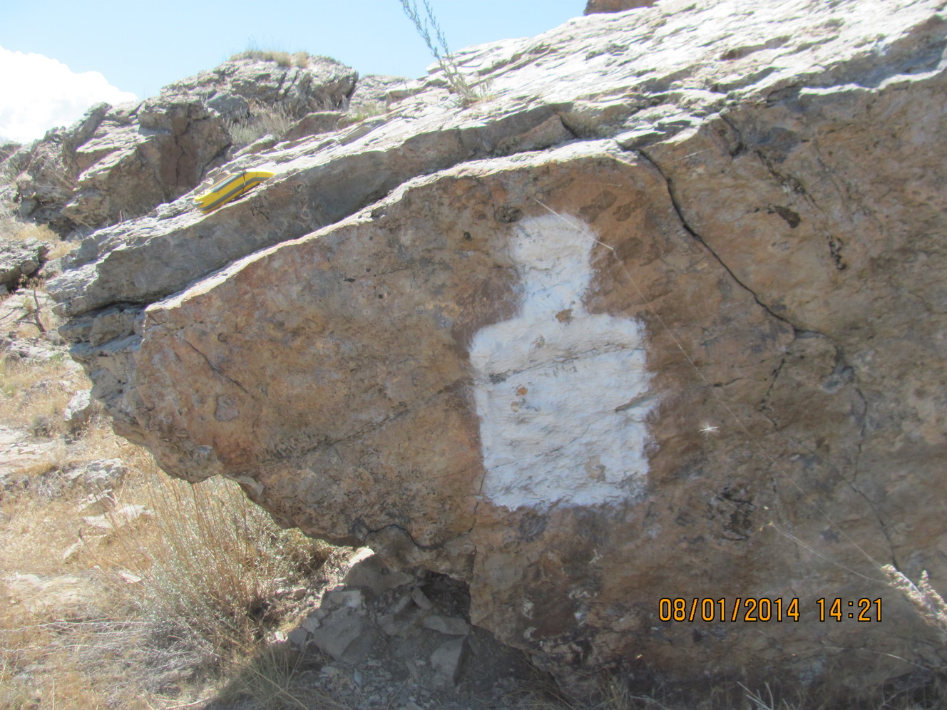 Vandals spray-paint, shoot near Lake Mountain rock art