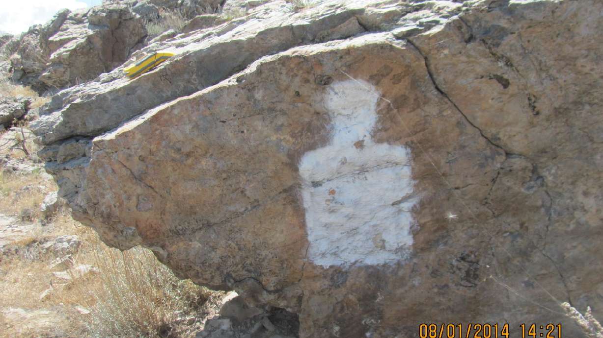 Vandals spray-paint, shoot near Lake Mountain rock art