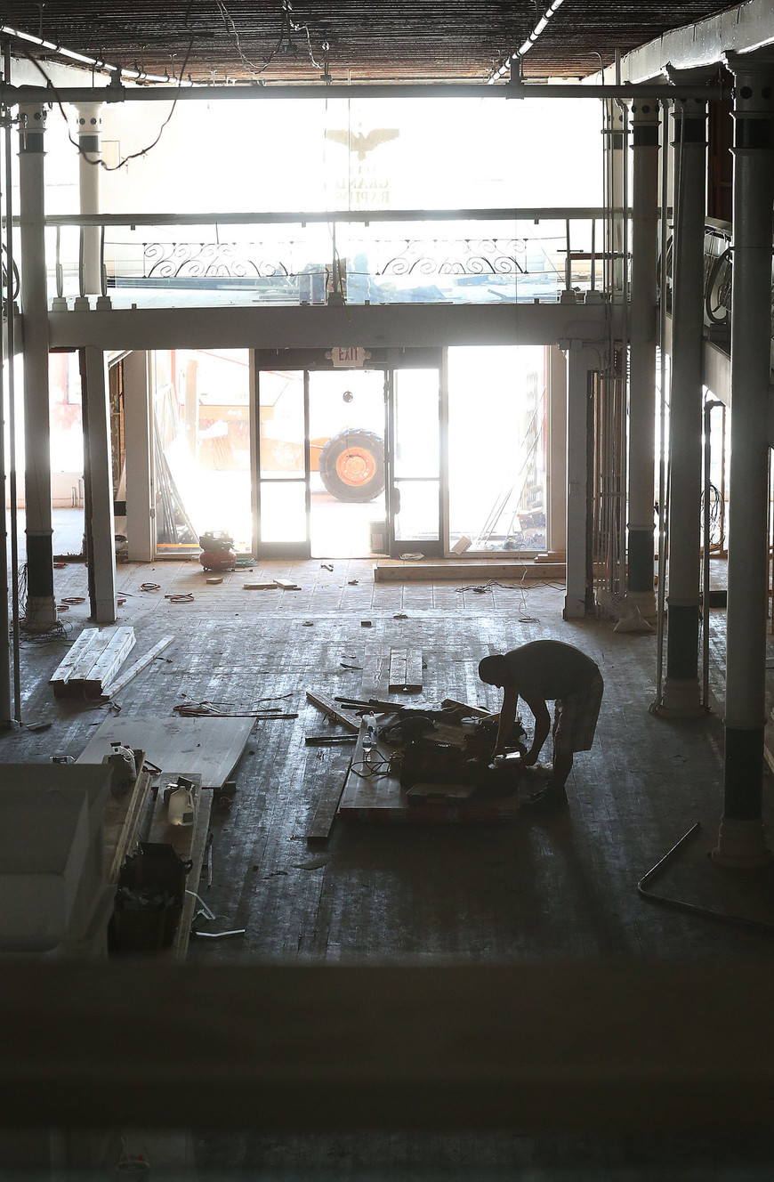 A historic downtown Salt Lake building at 150 S. State, future home of Impact Hub Salt Lake, is under renovation. Media members tour the building on Friday, Aug. 15, 2014. (Photo: Laura Seitz, Deseret News)