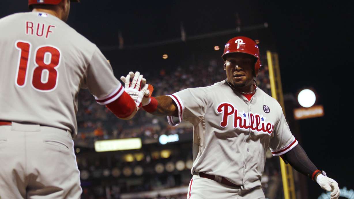 Utley lifts Phillies over Giants 5-3 in 10 innings