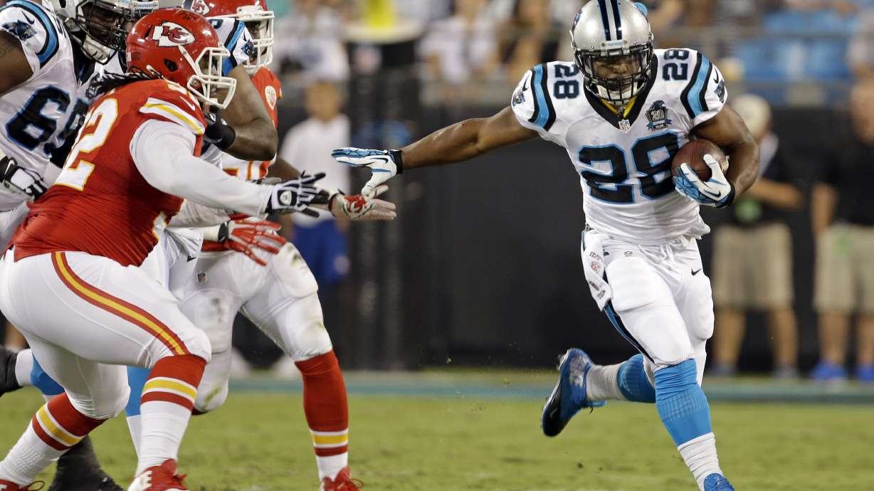 Newton, Stewart lead Panthers past Chiefs, 28-16