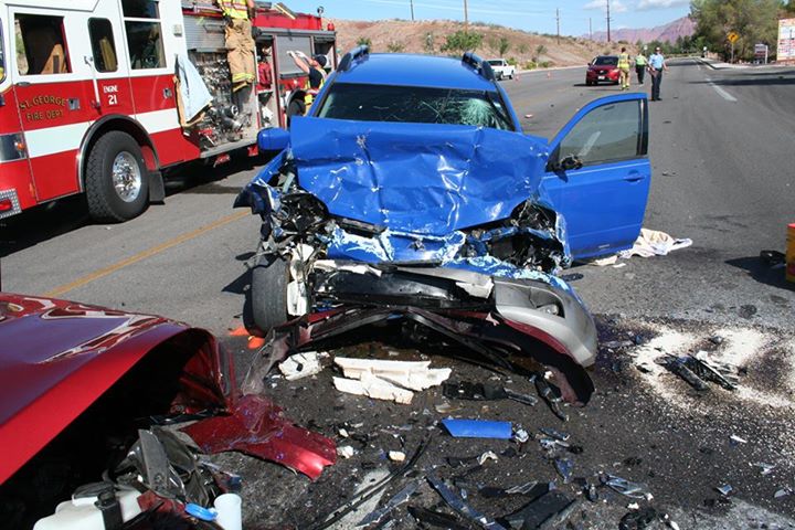 Driver drifts into oncoming traffic, crashes into 2 cars, police say