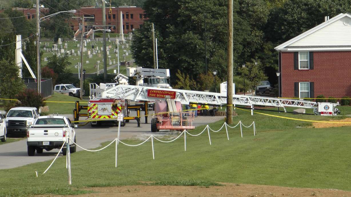 Firefighters still in hospital after ice stunt