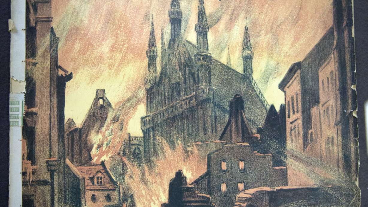 History in flames: Belgium recalls Leuven's ruins