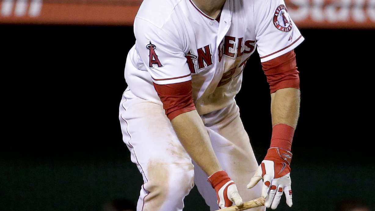 Trout, Shoemaker lead Angels' 8-2 rout of Marlins