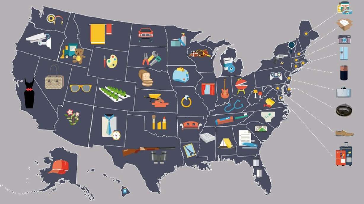 Map reveals what each state buys most on eBay