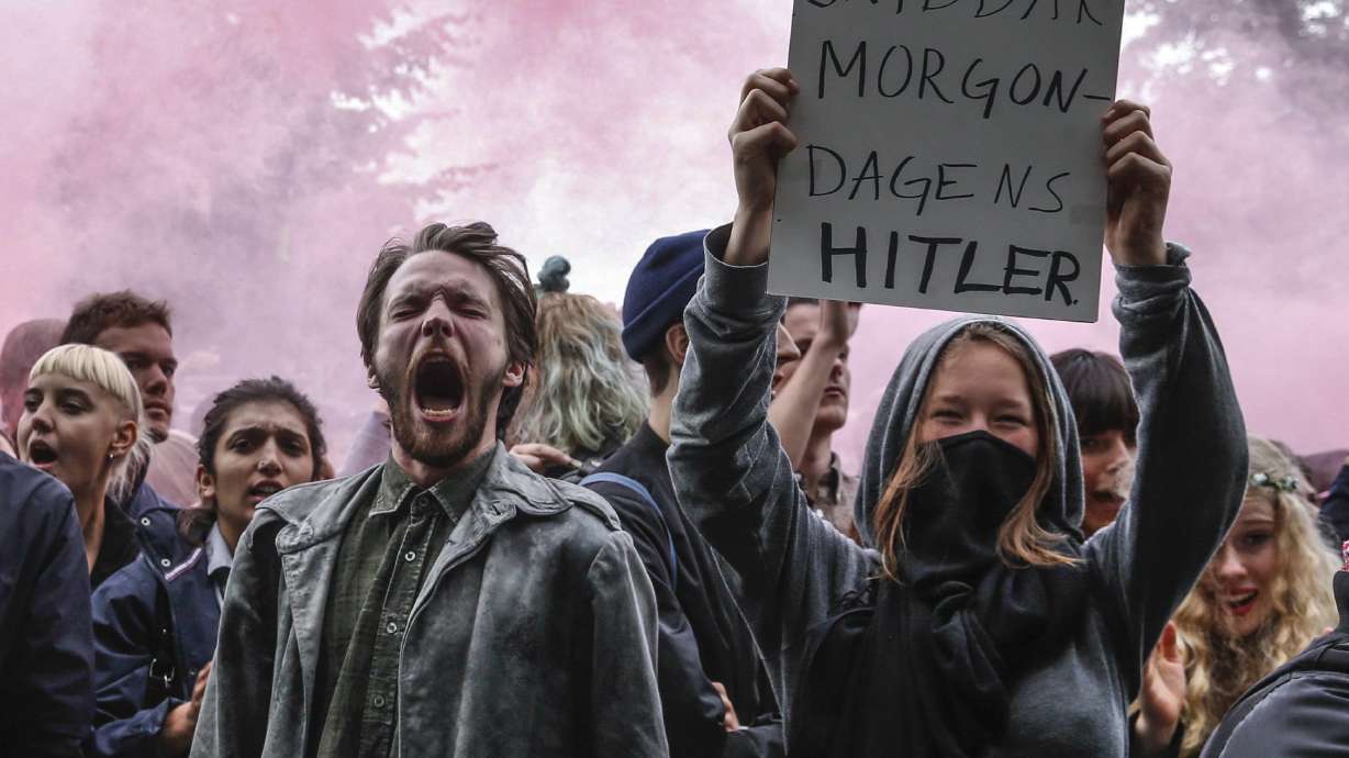 Clashes at Stockholm protest against neo-Nazis