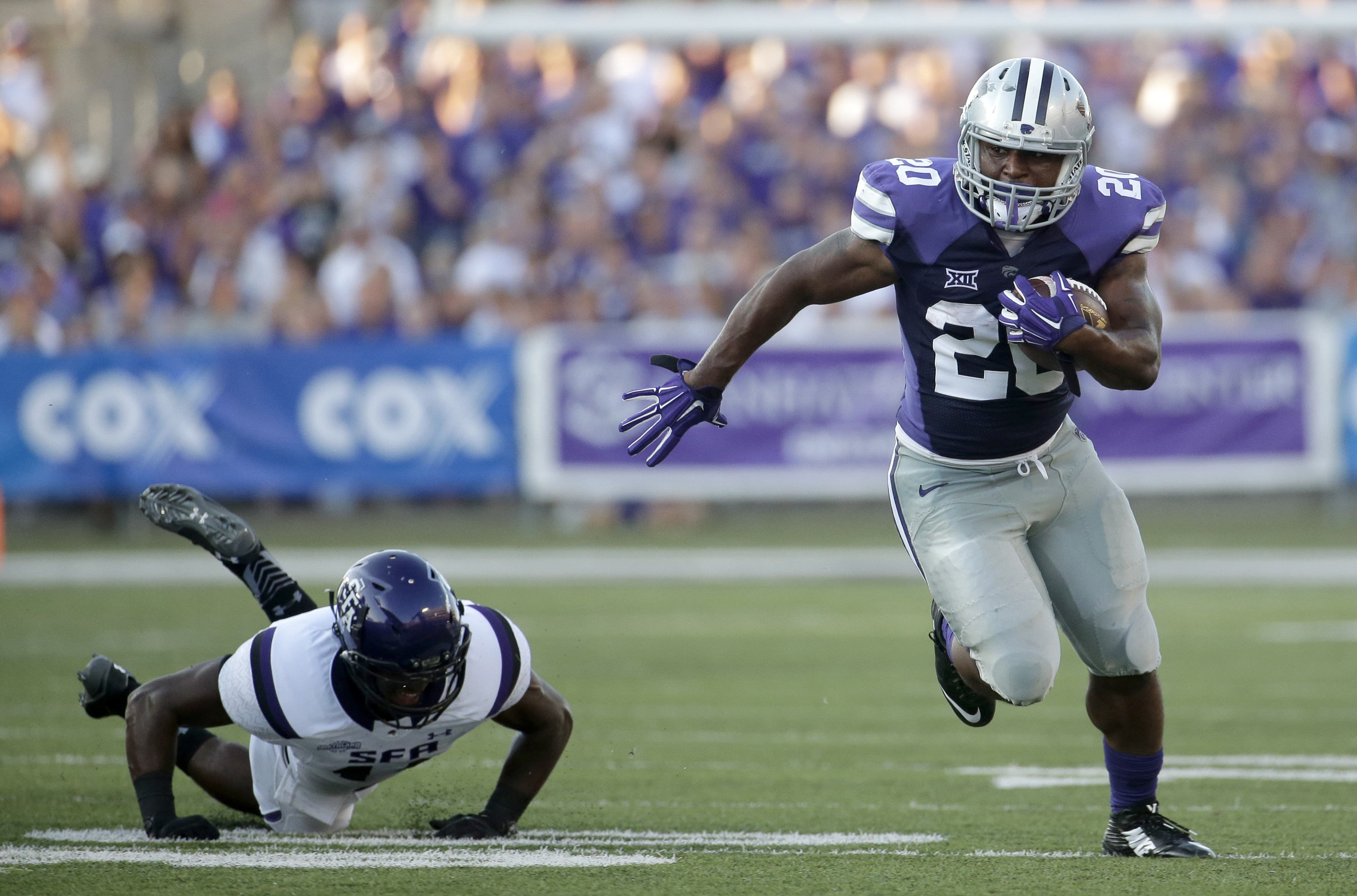 No. 20 K-State rolls past Stephen F. Austin, 55-16