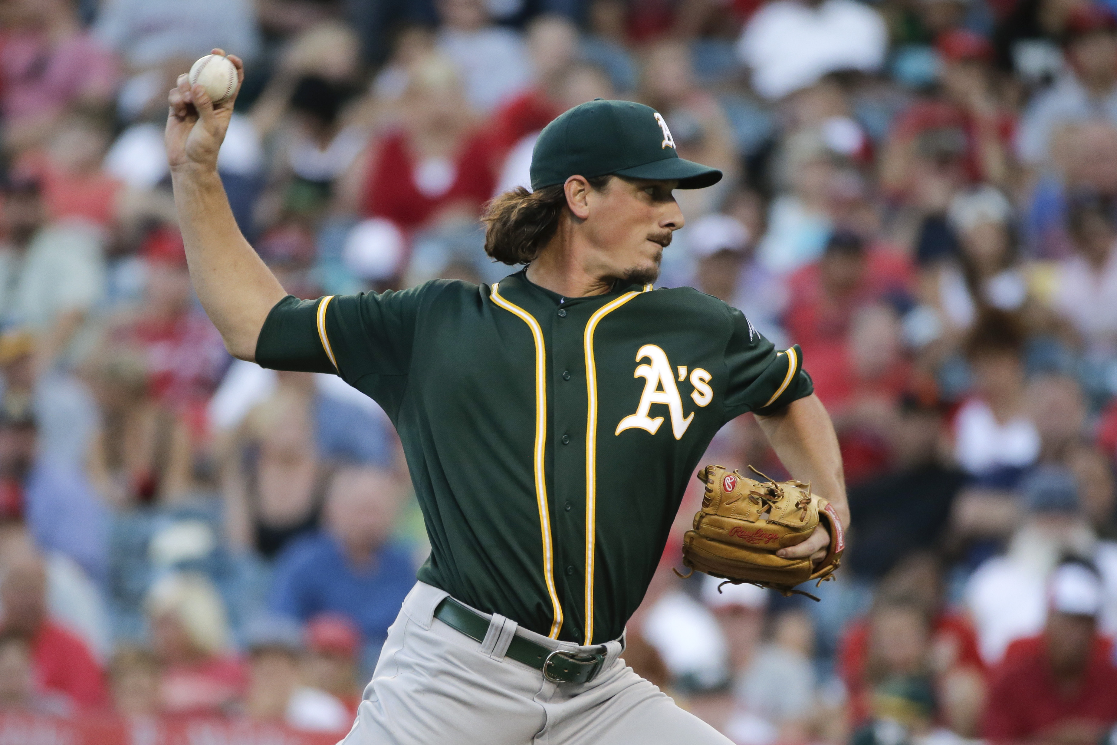 A's get 3 hits off 8 Angels pitchers in 2-0 loss