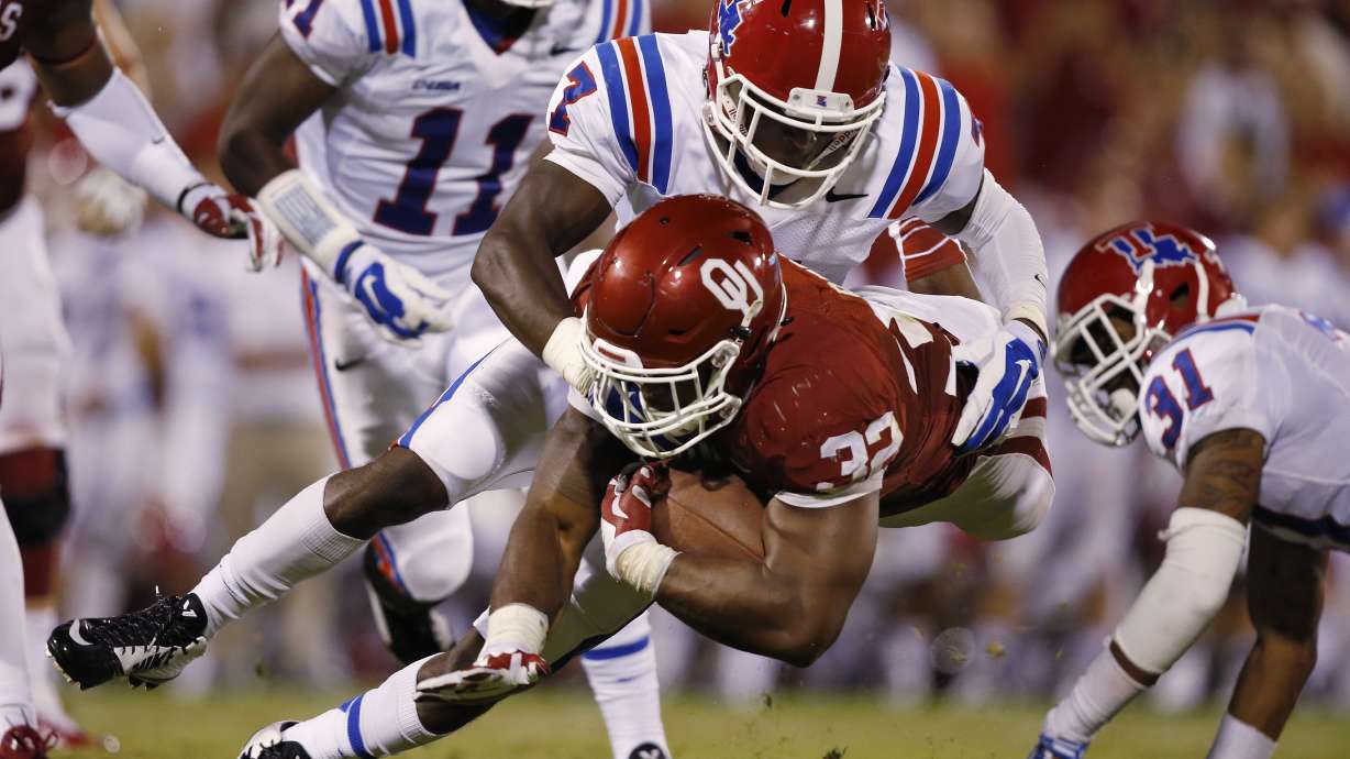 Oklahoma's RB trio dominates Louisiana Tech