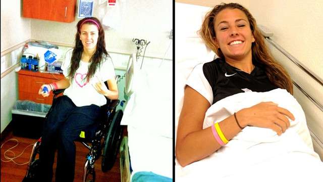 Woman who broke back in snowboarding accident defies odds, walks again