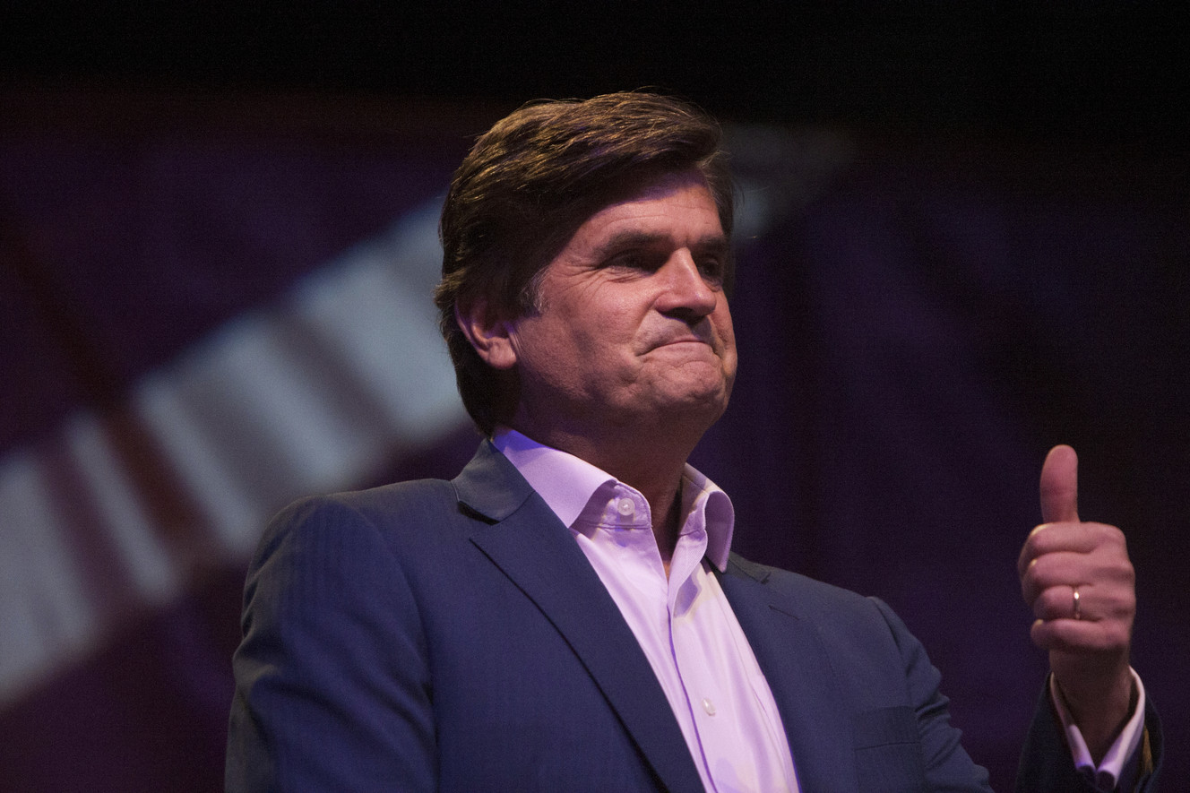 Salt Lake FanX co-founder Bryan Brandenburg speaks during a news conference on Sept. 4, 2014. A Hawaii jury on Friday found Brandenburg guilty of making threats to bomb multiple Utah buildings. 