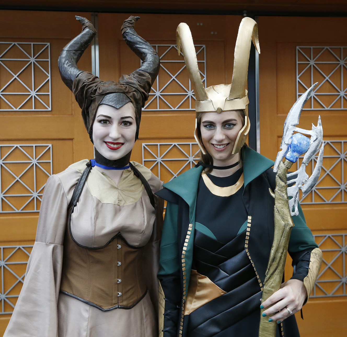 Amy Niedens and Tera Goolsby attend Comic Con during the convention at the Salt Palace in Salt Lake City Friday, Sept. 5, 2014.