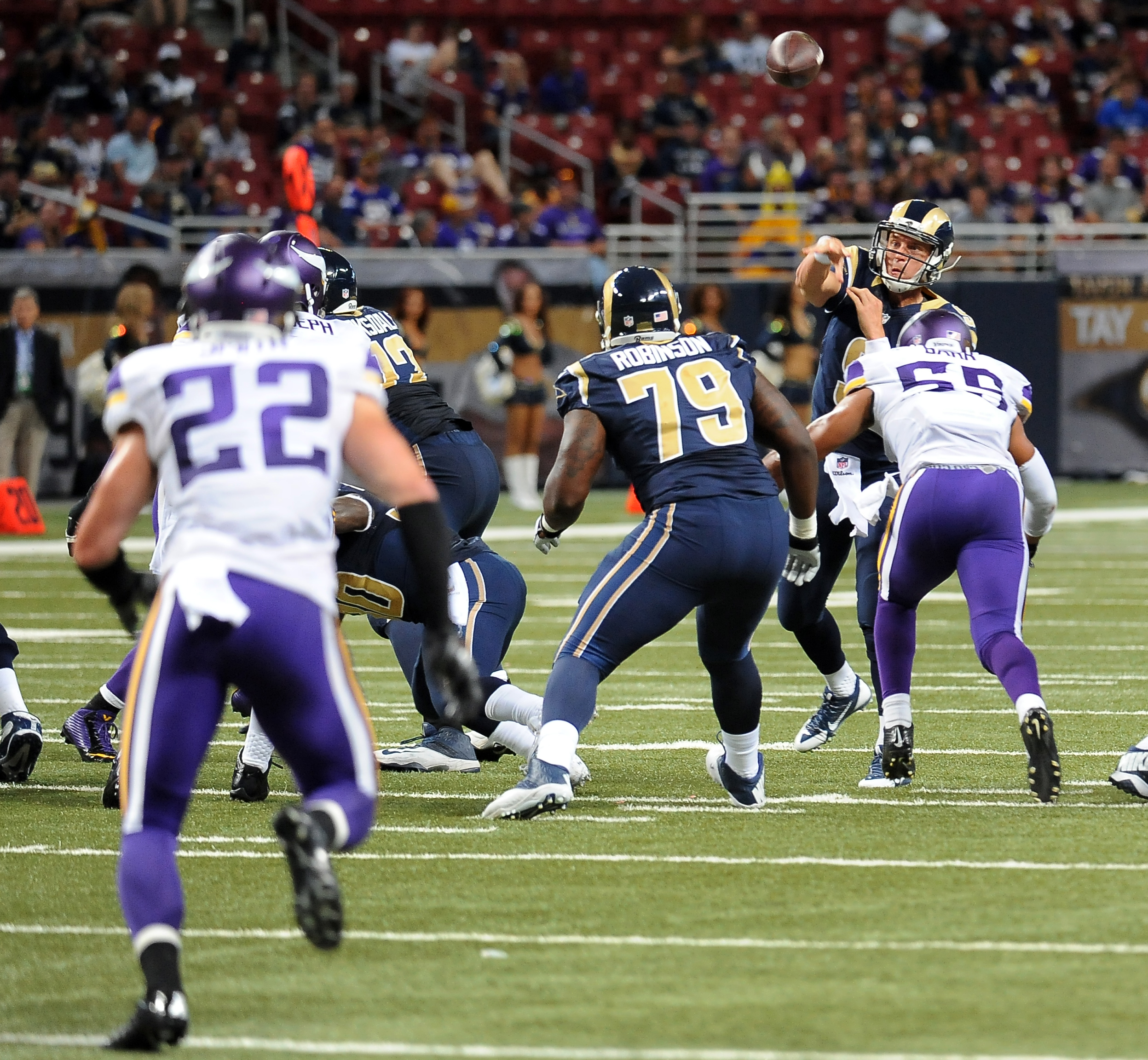 Rams struggle in 34-6 loss to Vikings