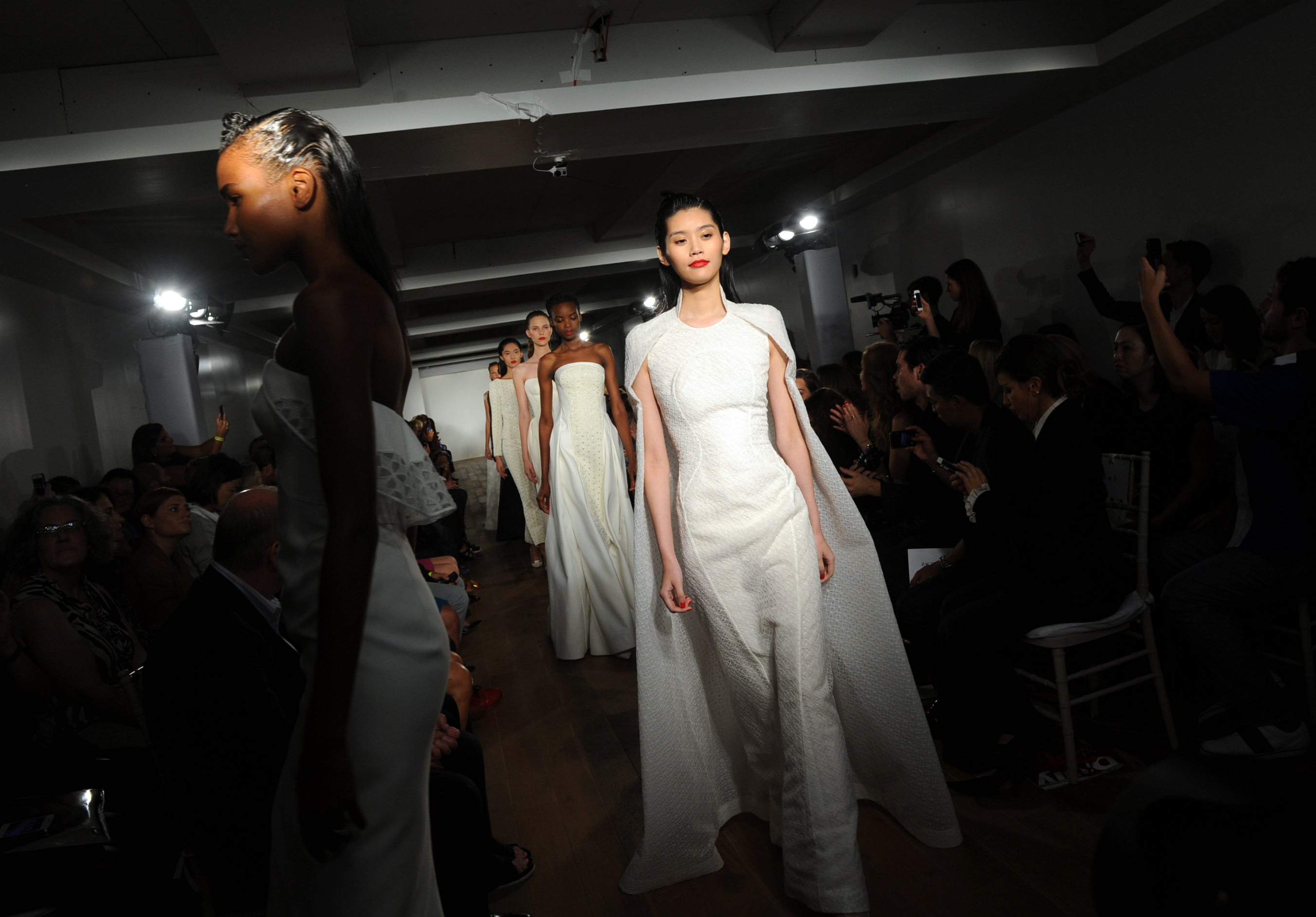 Zac Posen molds neoprene into bustiers and bustles