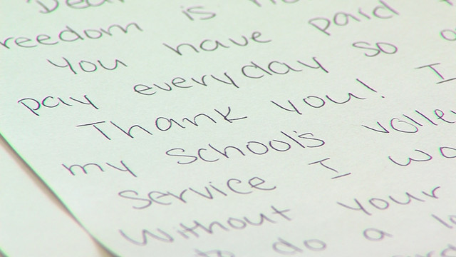 Students from Judge Memorial Catholic High School are honoring a group of World War II veterans with special letters of thanks. The letters they wrote will be given to veterans aboard an upcoming Utah Honor Flight. (Photo: KSL TV)