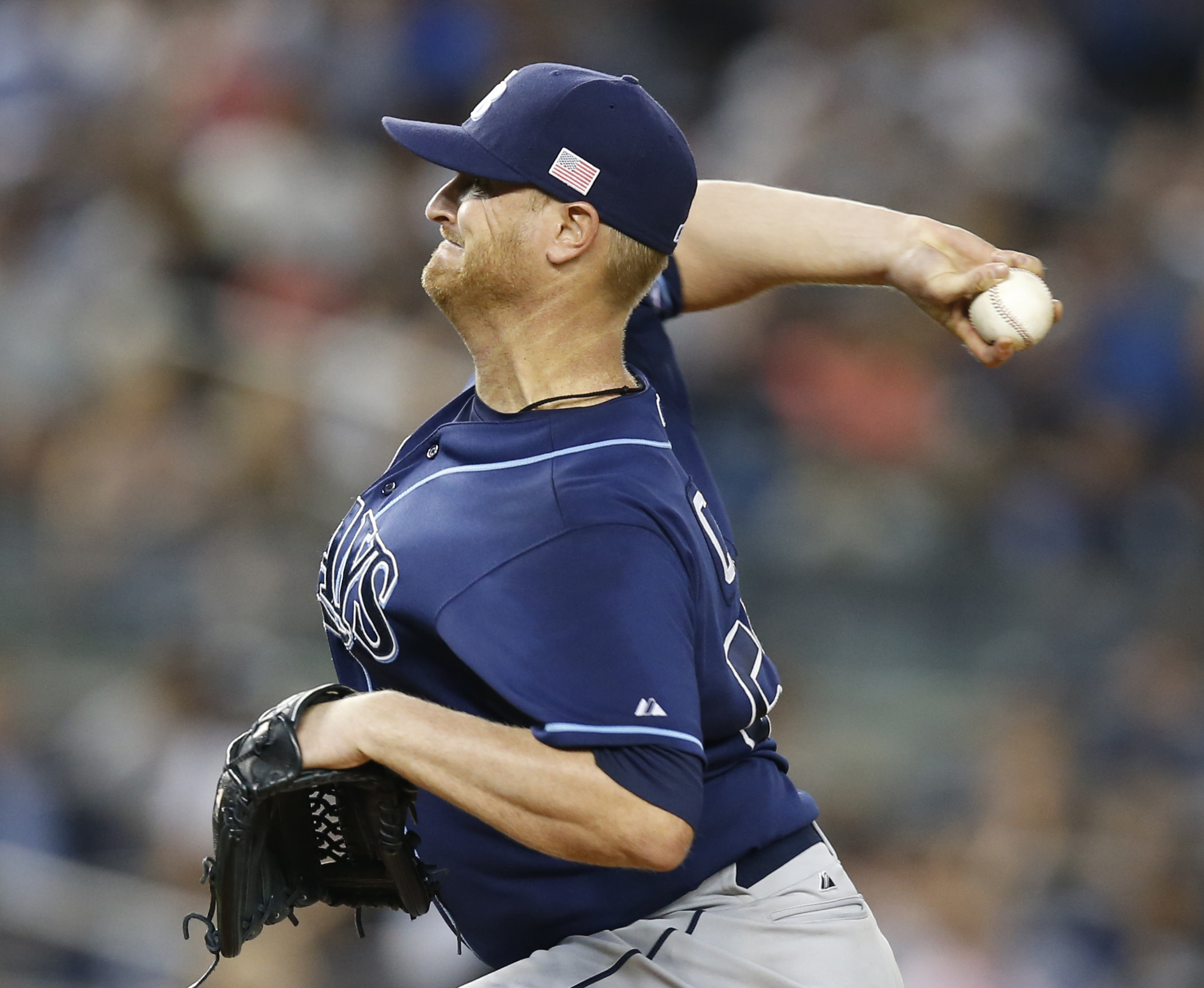 Rays' Cobb gives up 1st hit in 8th against Yankees
